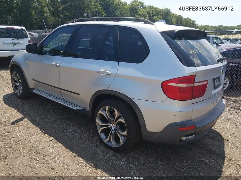 2007 BMW X5 4.8I VIN: 4USFE83537LY66912 Lot: 45513918