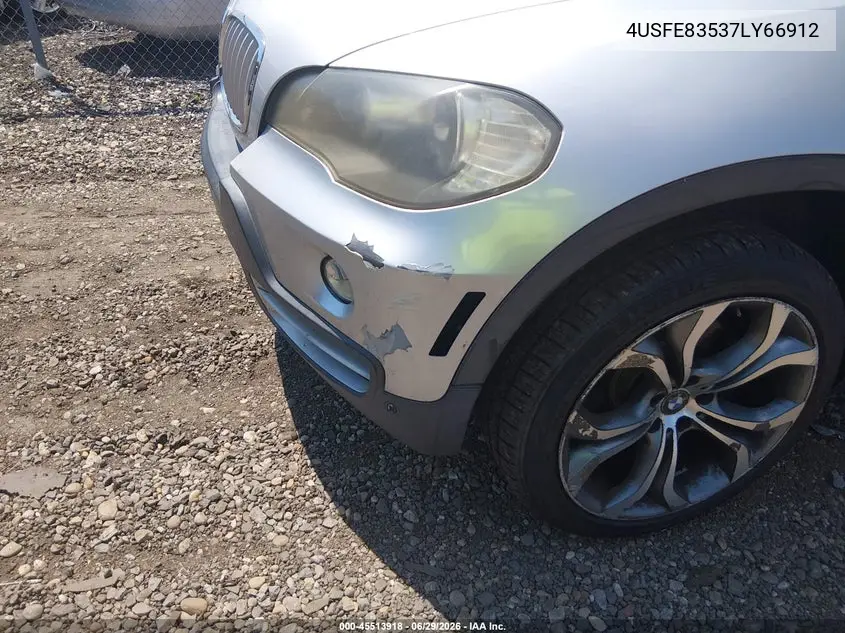 2007 BMW X5 4.8I VIN: 4USFE83537LY66912 Lot: 45513918
