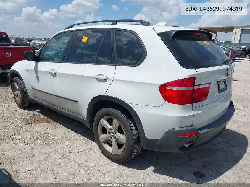 2009 BMW X5 xDrive30I VIN: 5UXFE43529L274319 Lot: 45539611