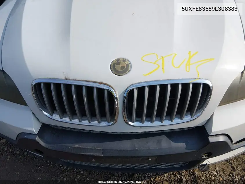 2009 BMW X5 xDrive48I VIN: 5UXFE83589L308383 Lot: 45640036