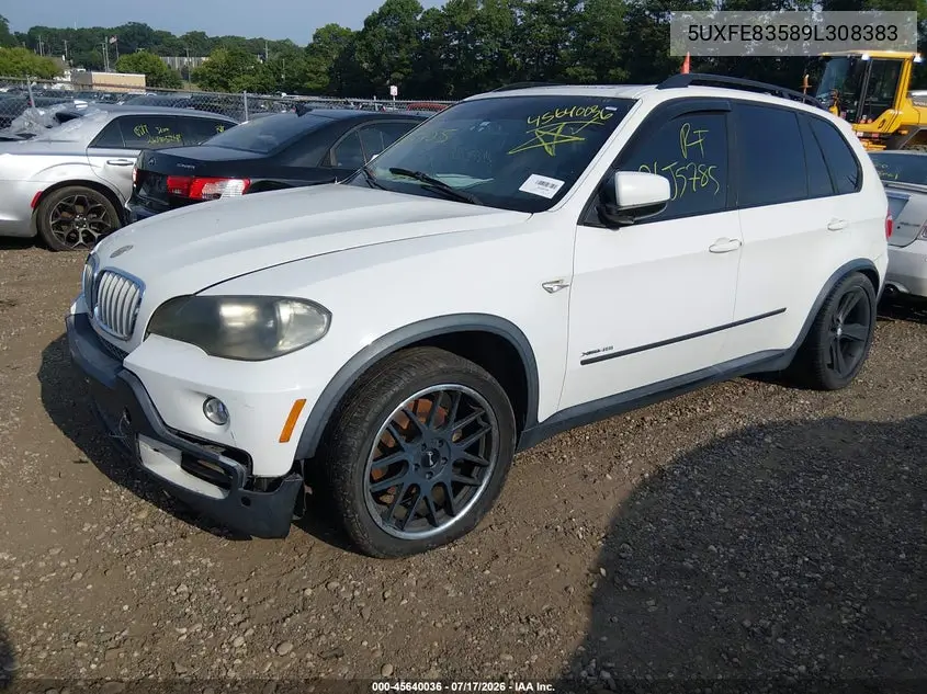 2009 BMW X5 xDrive48I VIN: 5UXFE83589L308383 Lot: 45640036