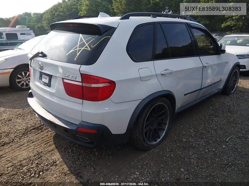 2009 BMW X5 xDrive48I VIN: 5UXFE83589L308383 Lot: 45640036