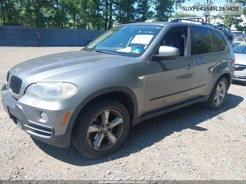 2009 BMW X5 xDrive30I VIN: 5UXFE43549L269428 Lot: 45644508