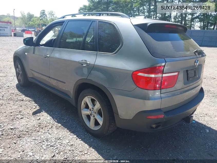 2009 BMW X5 xDrive30I VIN: 5UXFE43549L269428 Lot: 45644508