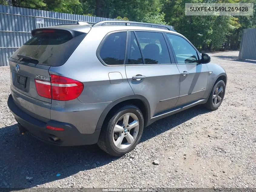 2009 BMW X5 xDrive30I VIN: 5UXFE43549L269428 Lot: 45644508