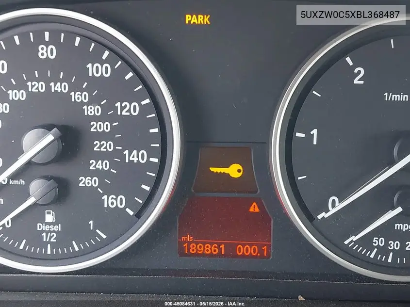 2011 BMW X5 xDrive35D VIN: 5UXZW0C5XBL368487 Lot: 45084631