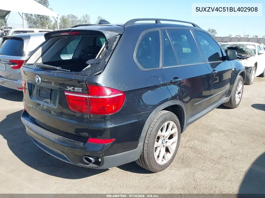 2011 BMW X5 xDrive35I/xDrive35I Premium/xDrive35I Sport Activity VIN: 5UXZV4C51BL402908 Lot: 45607686