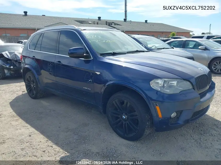 2012 BMW X5 xDrive35I VIN: 5UXZV4C5XCL752202 Lot: 12632842