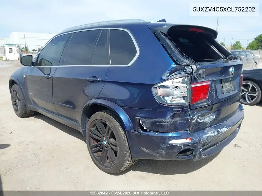2012 BMW X5 xDrive35I VIN: 5UXZV4C5XCL752202 Lot: 12632842