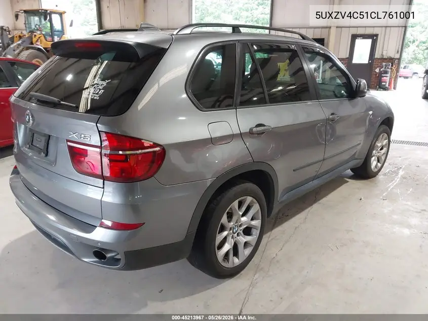 2012 BMW X5 xDrive35I/xDrive35I Premium/xDrive35I Sport Activity VIN: 5UXZV4C51CL761001 Lot: 45213967