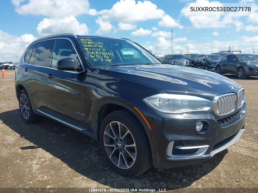 2014 BMW X5 35I VIN: 5UXKR0C53E0C27178 Lot: 12641076