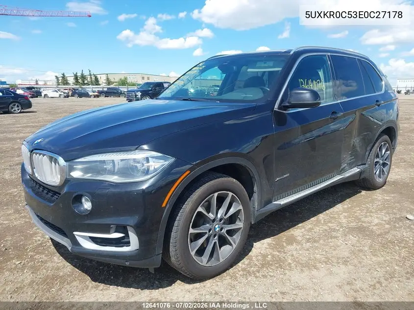 2014 BMW X5 35I VIN: 5UXKR0C53E0C27178 Lot: 12641076