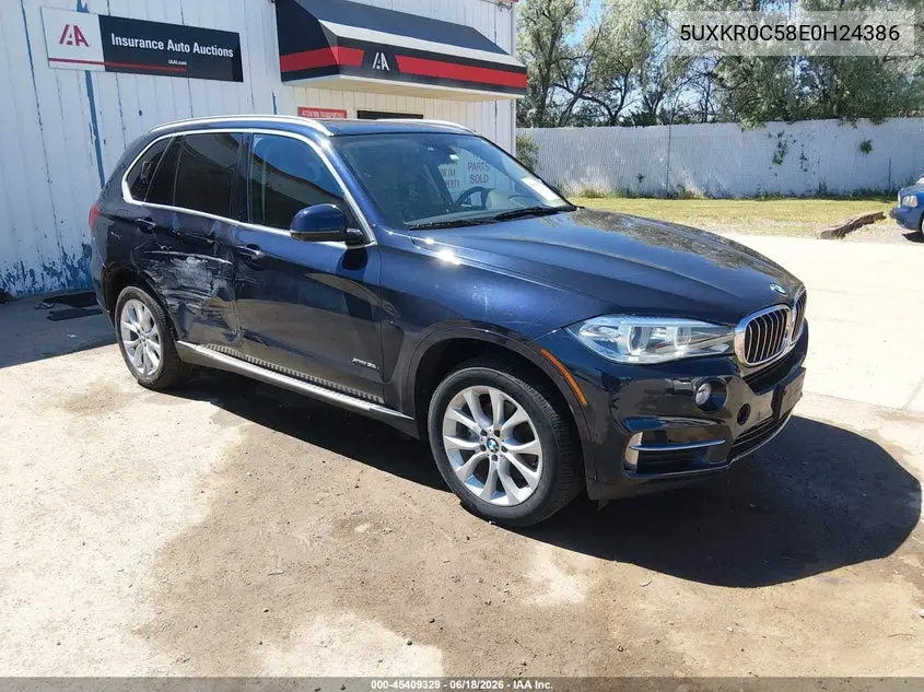 2014 BMW X5 xDrive35I VIN: 5UXKR0C58E0H24386 Lot: 45409329