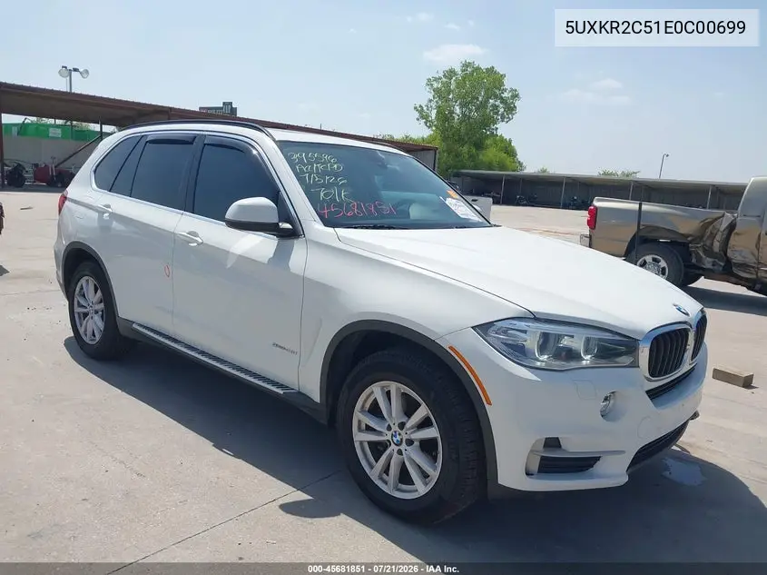 2014 BMW X5 Sdrive35I VIN: 5UXKR2C51E0C00699 Lot: 45681851