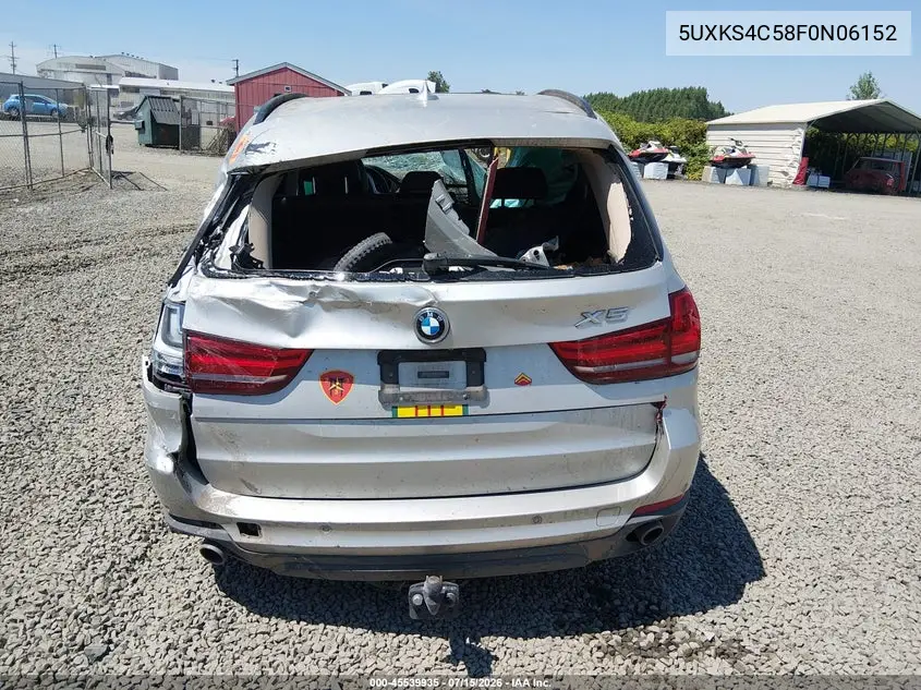2015 BMW X5 xDrive35D VIN: 5UXKS4C58F0N06152 Lot: 45539935