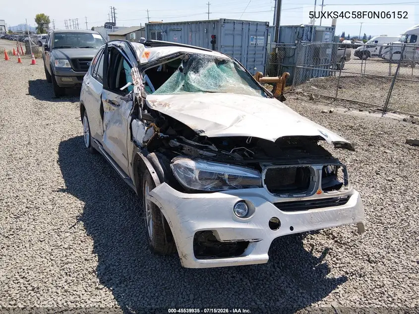 2015 BMW X5 xDrive35D VIN: 5UXKS4C58F0N06152 Lot: 45539935