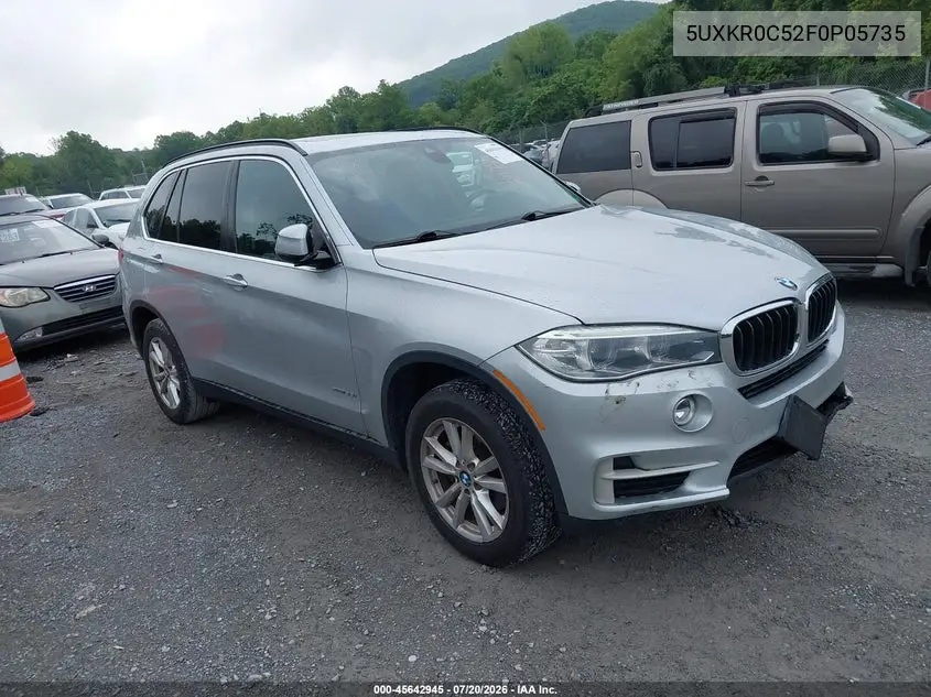 2015 BMW X5 xDrive35I VIN: 5UXKR0C52F0P05735 Lot: 45642945
