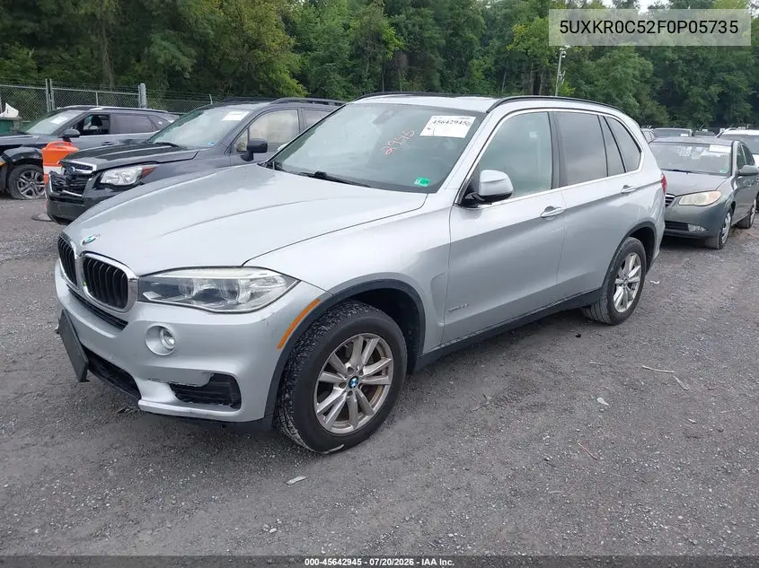 2015 BMW X5 xDrive35I VIN: 5UXKR0C52F0P05735 Lot: 45642945