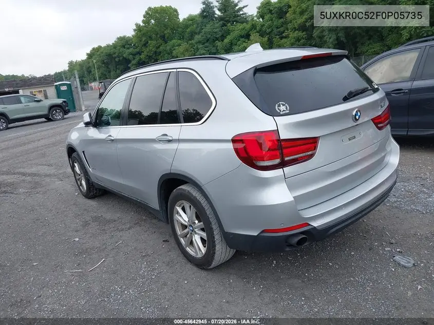 2015 BMW X5 xDrive35I VIN: 5UXKR0C52F0P05735 Lot: 45642945
