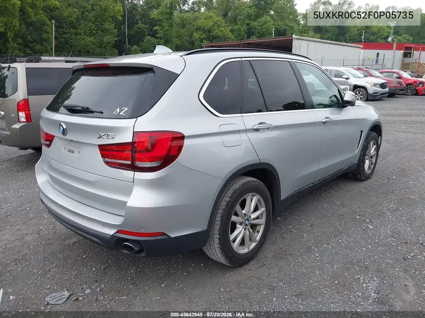 2015 BMW X5 xDrive35I VIN: 5UXKR0C52F0P05735 Lot: 45642945