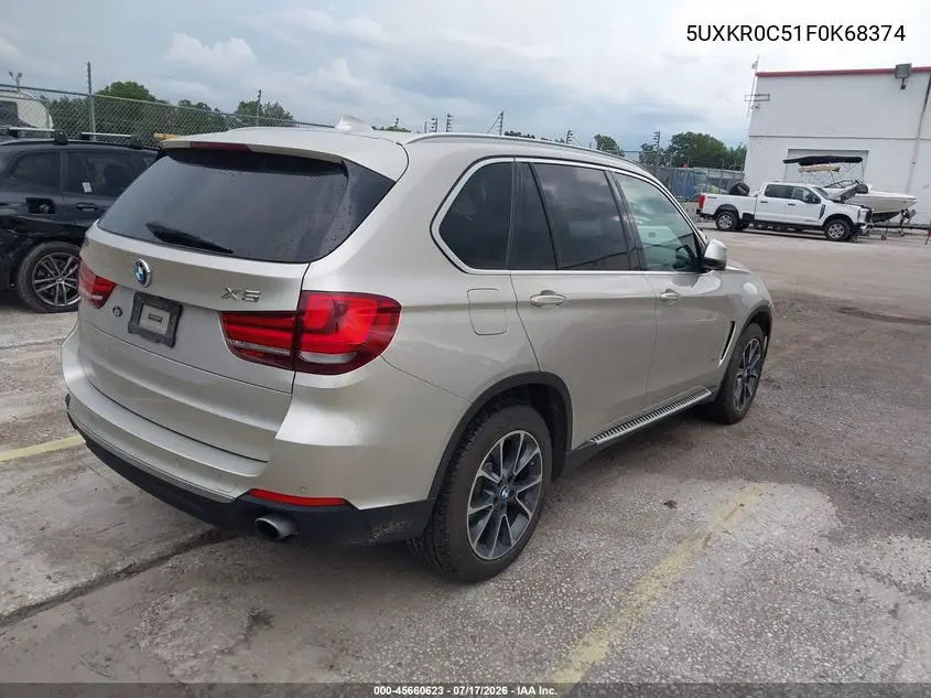 2015 BMW X5 xDrive35I VIN: 5UXKR0C51F0K68374 Lot: 45660623