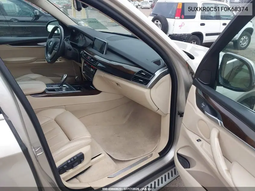 2015 BMW X5 xDrive35I VIN: 5UXKR0C51F0K68374 Lot: 45660623