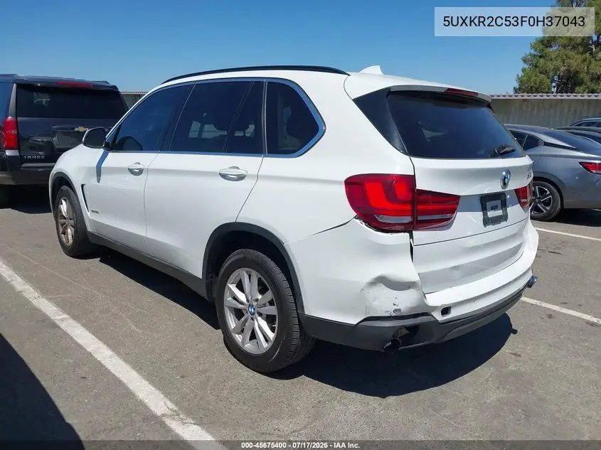 2015 BMW X5 Sdrive35I VIN: 5UXKR2C53F0H37043 Lot: 45675400