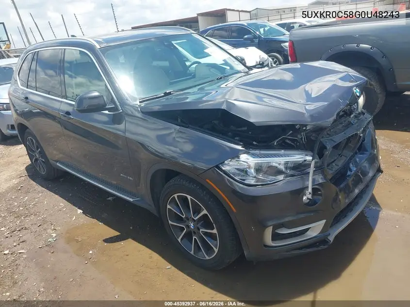 2016 BMW X5 xDrive35I VIN: 5UXKR0C58G0U48243 Lot: 45392937