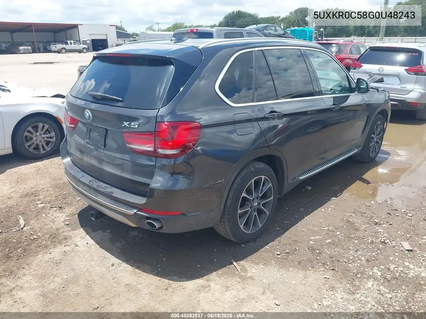 2016 BMW X5 xDrive35I VIN: 5UXKR0C58G0U48243 Lot: 45392937