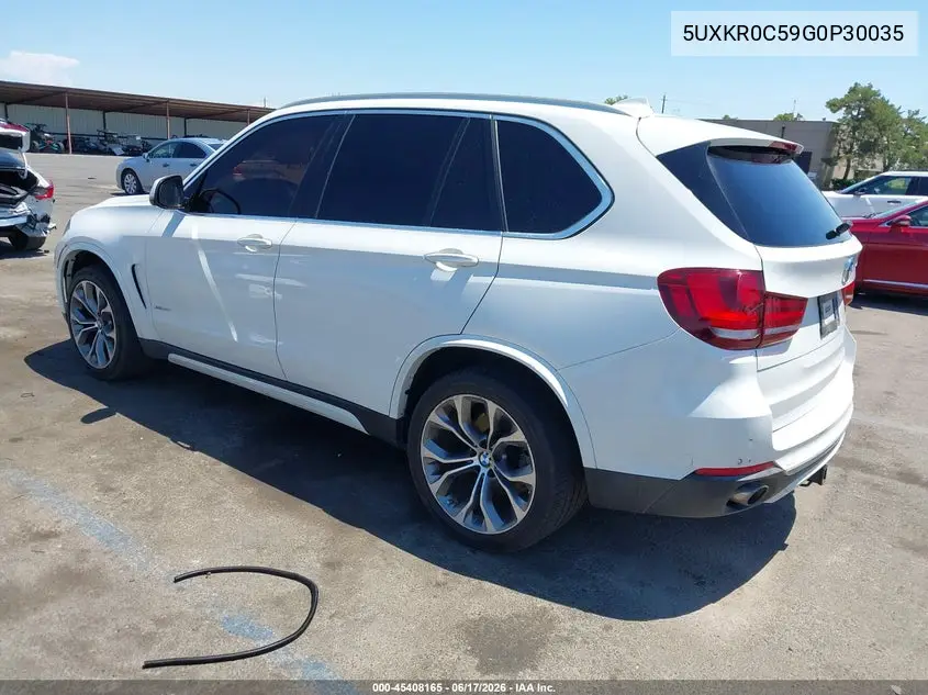 2016 BMW X5 xDrive35I VIN: 5UXKR0C59G0P30035 Lot: 45408165