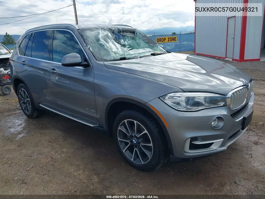 2016 BMW X5 xDrive35I VIN: 5UXKR0C57G0U49321 Lot: 45521870