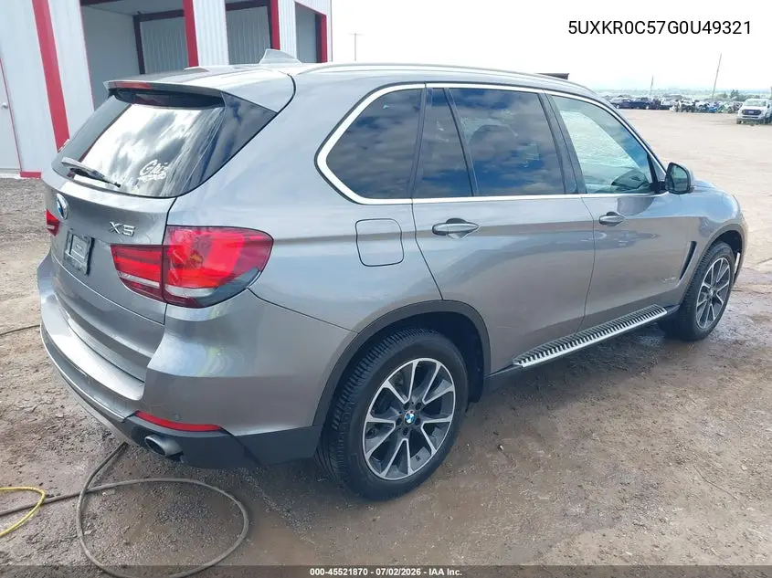 2016 BMW X5 xDrive35I VIN: 5UXKR0C57G0U49321 Lot: 45521870