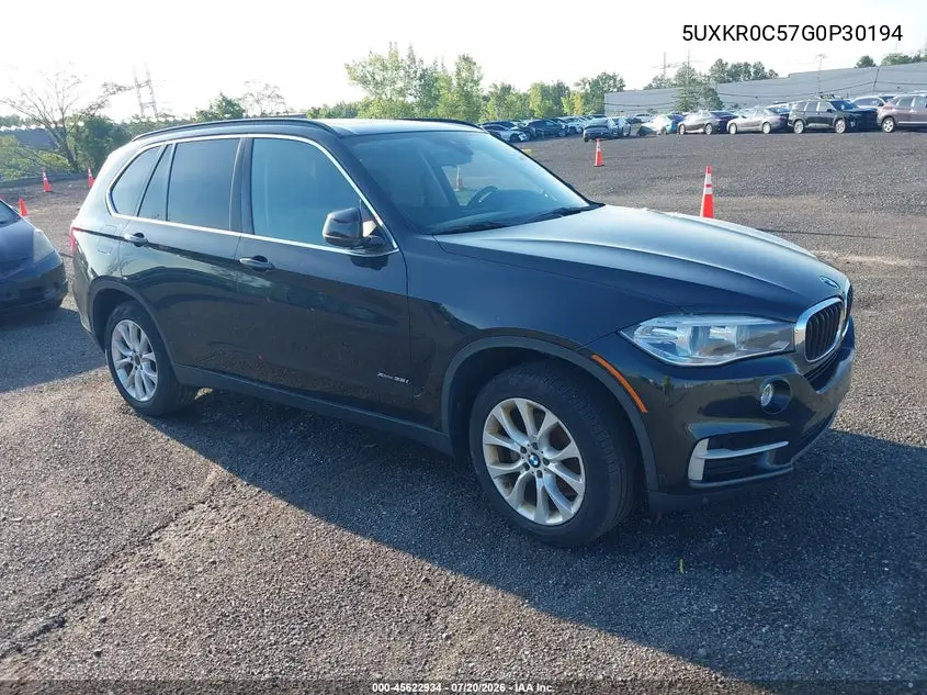 2016 BMW X5 xDrive35I VIN: 5UXKR0C57G0P30194 Lot: 45622934