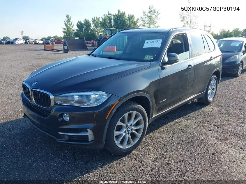 2016 BMW X5 xDrive35I VIN: 5UXKR0C57G0P30194 Lot: 45622934