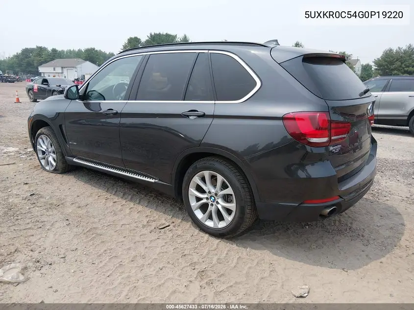 2016 BMW X5 xDrive35I VIN: 5UXKR0C54G0P19220 Lot: 45627433