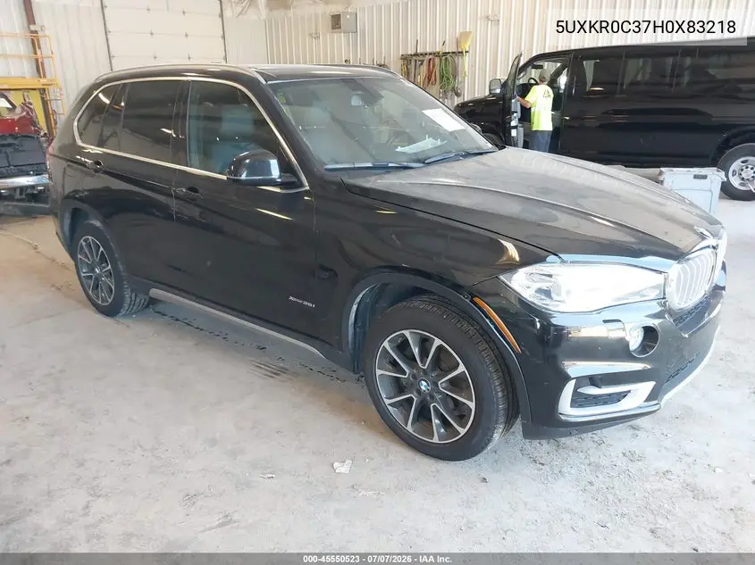 2017 BMW X5 xDrive35I VIN: 5UXKR0C37H0X83218 Lot: 45550523