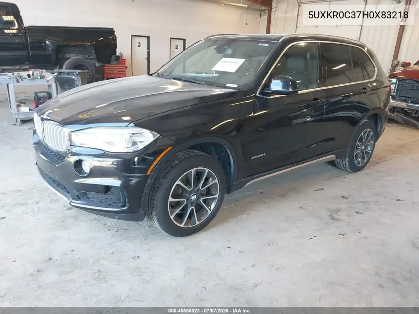 2017 BMW X5 xDrive35I VIN: 5UXKR0C37H0X83218 Lot: 45550523