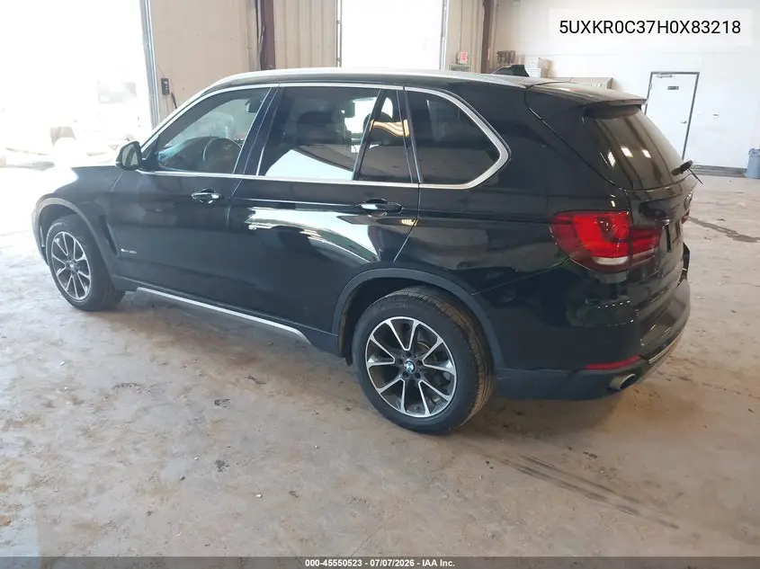 2017 BMW X5 xDrive35I VIN: 5UXKR0C37H0X83218 Lot: 45550523
