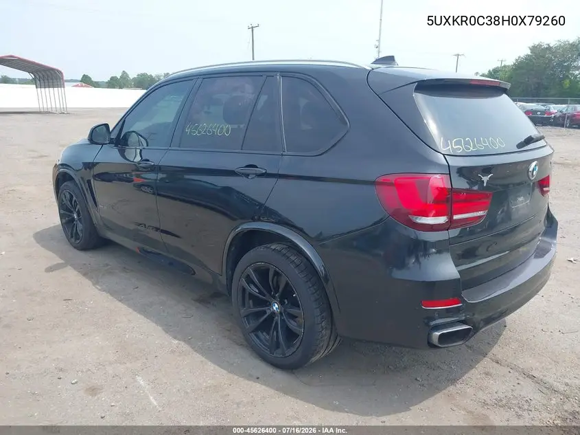 2017 BMW X5 xDrive35I VIN: 5UXKR0C38H0X79260 Lot: 45626400