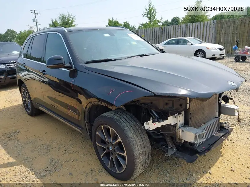 2017 BMW X5 xDrive35I VIN: 5UXKR0C34H0X79028 Lot: 45641490