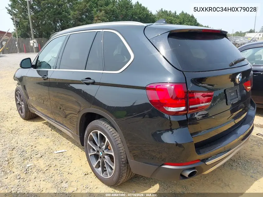 2017 BMW X5 xDrive35I VIN: 5UXKR0C34H0X79028 Lot: 45641490
