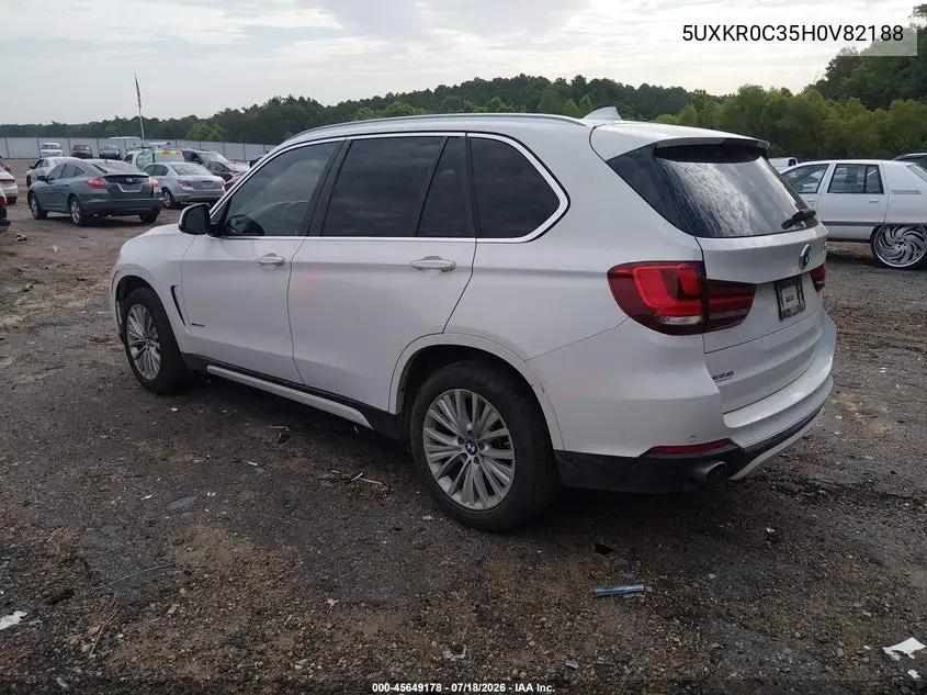 2017 BMW X5 xDrive35I VIN: 5UXKR0C35H0V82188 Lot: 45649178