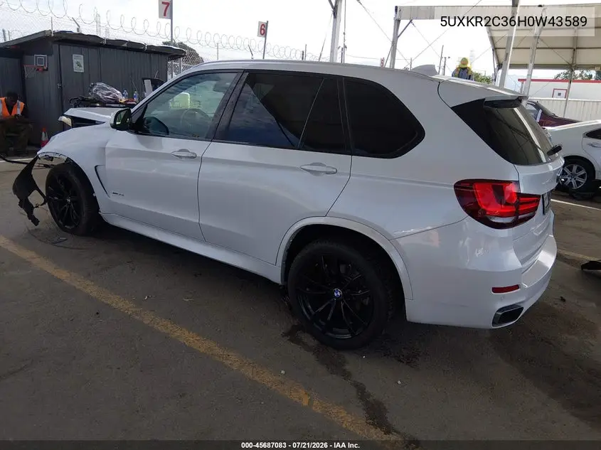 2017 BMW X5 Sdrive35I VIN: 5UXKR2C36H0W43589 Lot: 45687083