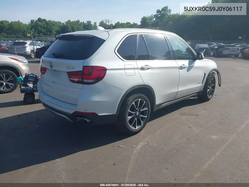2018 BMW X5 xDrive35I VIN: 5UXKR0C59J0Y06117 Lot: 45478441