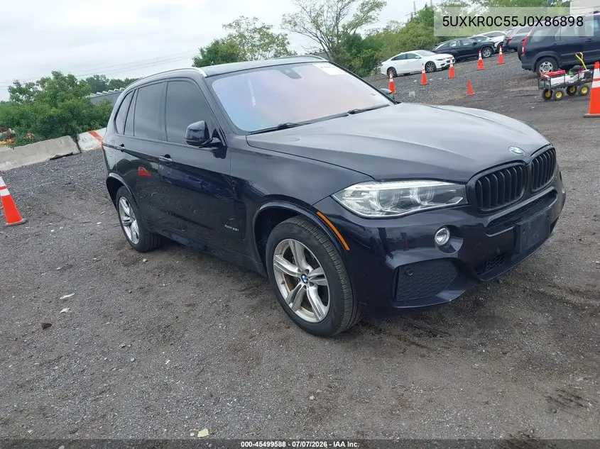 2018 BMW X5 xDrive35I VIN: 5UXKR0C55J0X86898 Lot: 45499588