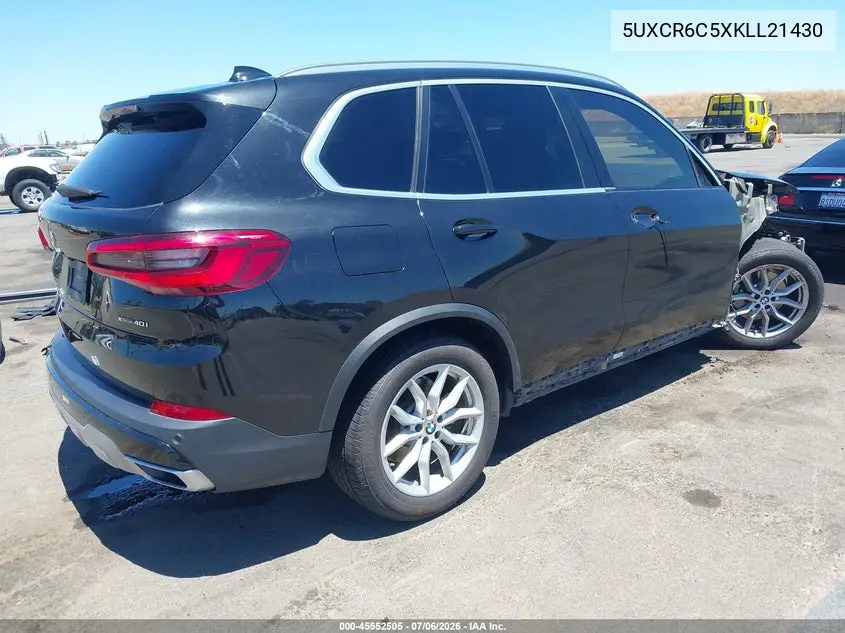 2019 BMW X5 xDrive40I VIN: 5UXCR6C5XKLL21430 Lot: 45552505