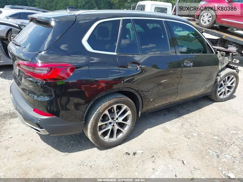 2019 BMW X5 xDrive40I VIN: 5UXCR6C52KLK80386 Lot: 45565928