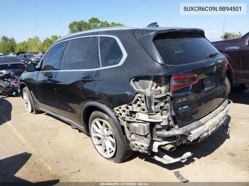 2020 BMW X5 xDrive40I VIN: 5UXCR6C09L9B94501 Lot: 45602576
