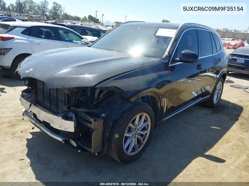 2021 BMW X5 xDrive40I VIN: 5UXCR6C09M9F35154 Lot: 45351919