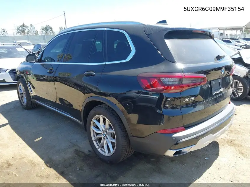 2021 BMW X5 xDrive40I VIN: 5UXCR6C09M9F35154 Lot: 45351919